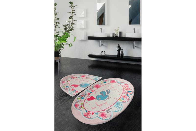 Chilai Home Badmatta Set om 2 - Multi - Textil & mattor - Mattor - Badrumsmatta