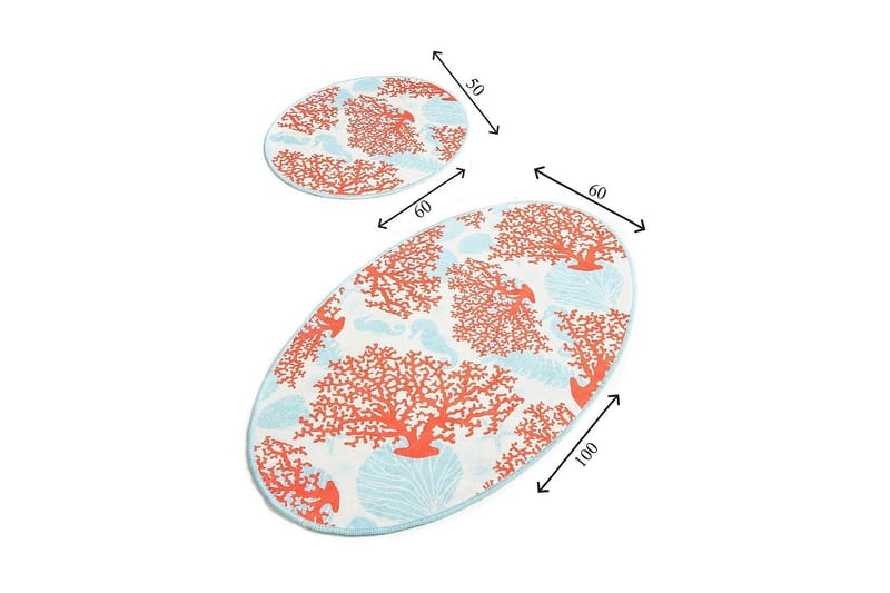 Chilai Home Badmatta Set om 2 - Multi - Textil & mattor - Mattor - Badrumsmatta