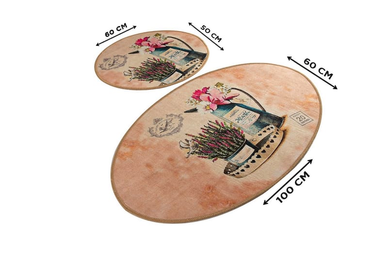Chilai Home Badmatta Set om 2 - Multi - Textil & mattor - Mattor - Badrumsmatta