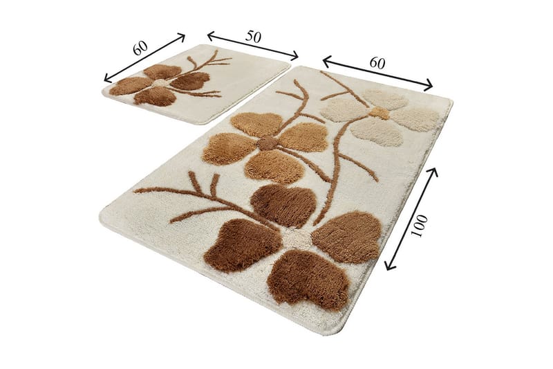 Chilai Home Badmatta Set om 2 - Multi - Textil & mattor - Mattor - Badrumsmatta