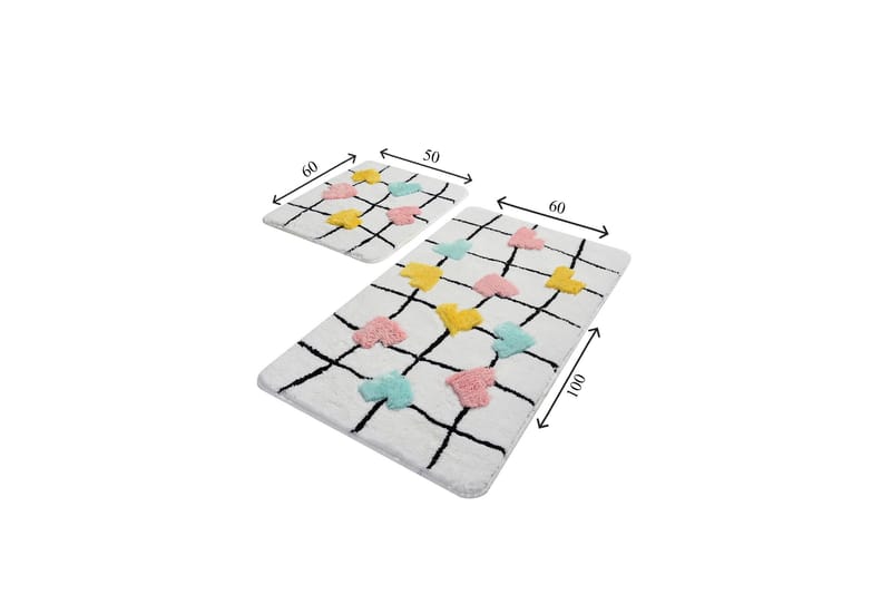 Chilai Home Badmatta Set om 2 - Multi - Textil & mattor - Mattor - Badrumsmatta