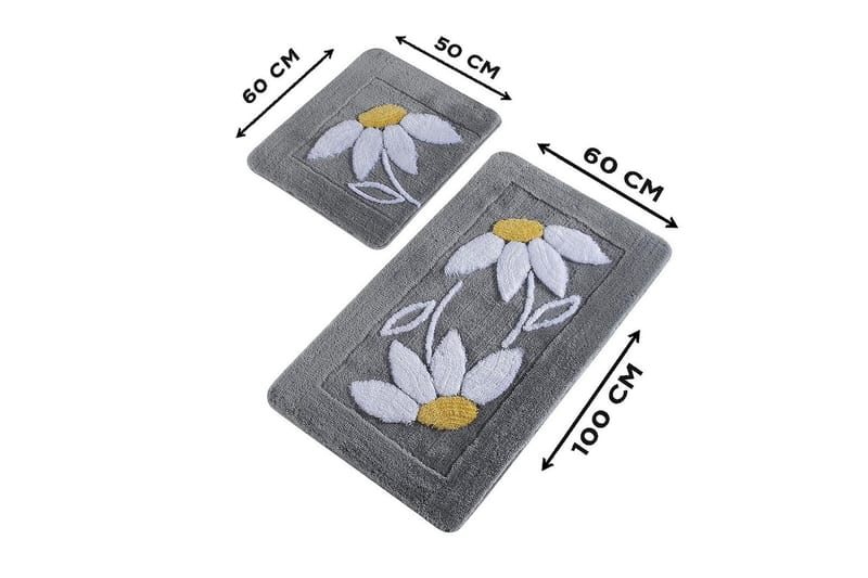 Chilai Home Badmatta Set om 2 - Multi - Textil & mattor - Mattor - Badrumsmatta