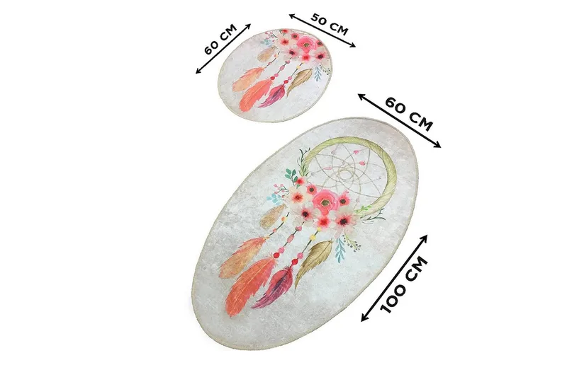 Chilai Home Badmatta Set om 2 - Multi - Textil & mattor - Mattor - Badrumsmatta