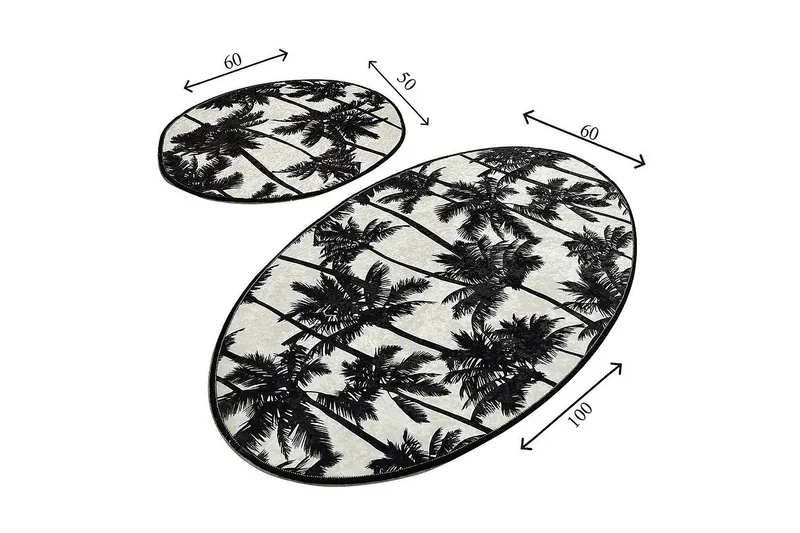 Chilai Home Badmatta Set om 2 - Multi - Textil & mattor - Mattor - Badrumsmatta