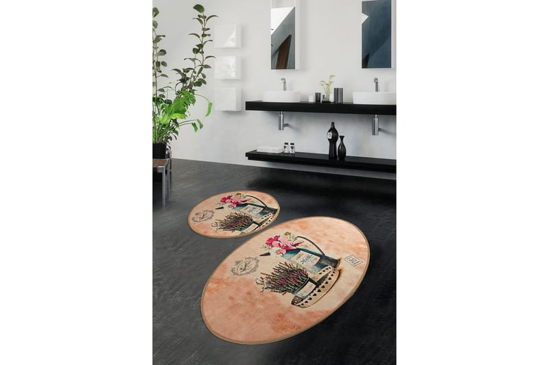 Chilai Home Badmatta Set om 2 - Multi - Textil & mattor - Mattor - Badrumsmatta