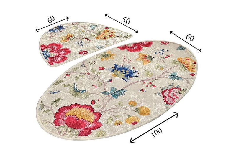 Chilai Home Badmatta Set om 2 - Multi - Textil & mattor - Mattor - Badrumsmatta