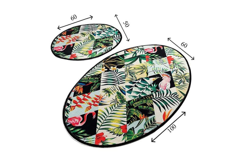 Chilai Home Badmatta Set om 2 - Multi - Textil & mattor - Mattor - Badrumsmatta