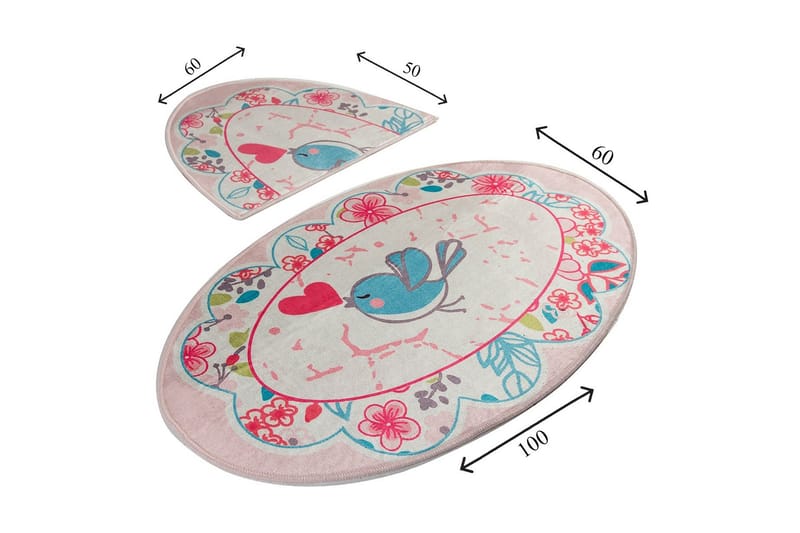 Chilai Home Badmatta Set om 2 - Multi - Textil & mattor - Mattor - Badrumsmatta