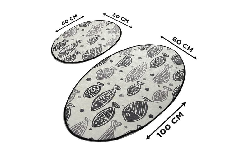 Chilai Home Badmatta Set om 2 - Multi - Textil & mattor - Mattor - Badrumsmatta