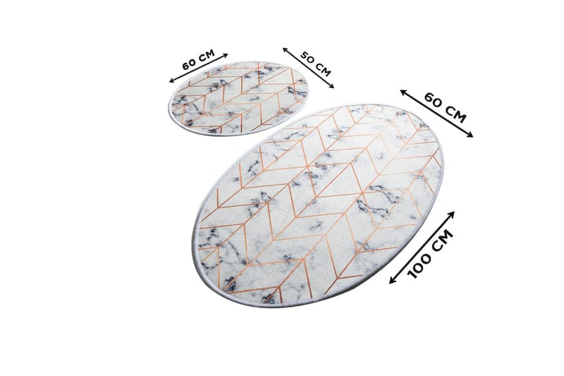 Chilai Home Badmatta Set om 2 - Multi - Textil & mattor - Mattor - Badrumsmatta