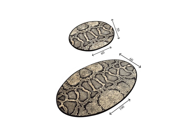 Chilai Home Badmatta Set om 2 - Multi - Textil & mattor - Mattor - Badrumsmatta