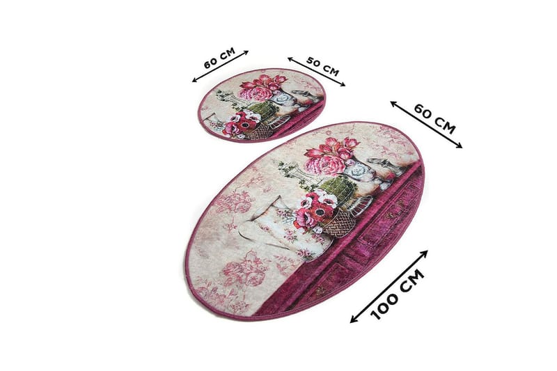 Chilai Home Badmatta Set om 2 - Multi - Textil & mattor - Mattor - Badrumsmatta