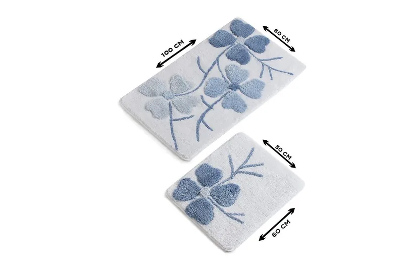 Chilai Home Badmatta Set om 2 - Multi - Textil & mattor - Mattor - Badrumsmatta