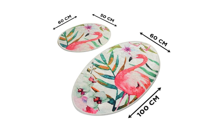 Chilai Home Badmatta Set om 2 - Multi - Textil & mattor - Mattor - Badrumsmatta