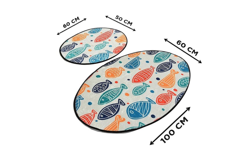 Chilai Home Badmatta Set om 2 - Multi - Textil & mattor - Mattor - Badrumsmatta