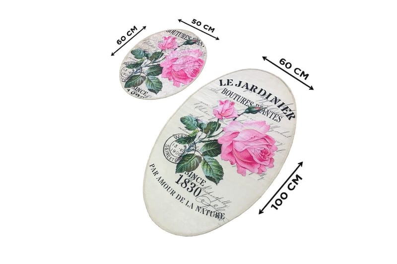 Chilai Home Badmatta Set om 2 - Multi - Textil & mattor - Mattor - Badrumsmatta