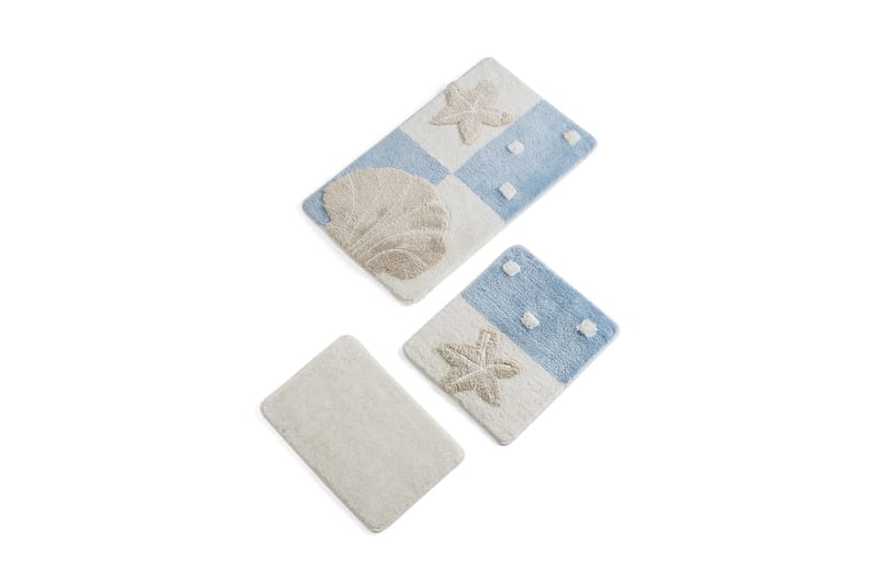 Chilai Home Badmatta Set om 3 - Multi - Textil & mattor - Mattor - Badrumsmatta