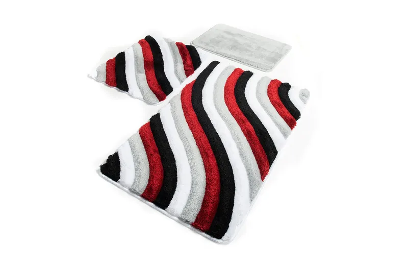 Chilai Home Badmatta Set om 3, Multi