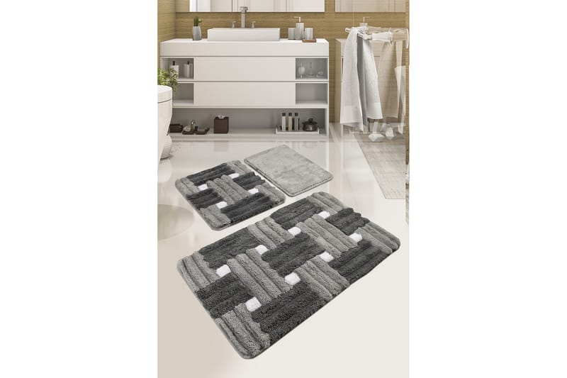 Chilai Home Badmatta Set om 3 - Multi - Textil & mattor - Mattor - Badrumsmatta