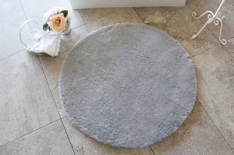 Chilai Home by Alessia Badmatta 90 Rund - Grå - Textil & mattor - Mattor - Badrumsmatta