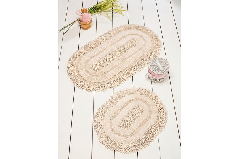 Chilai Home by Alessia Badmatta Set om 2 - Sand - Textil & mattor - Mattor - Badrumsmatta