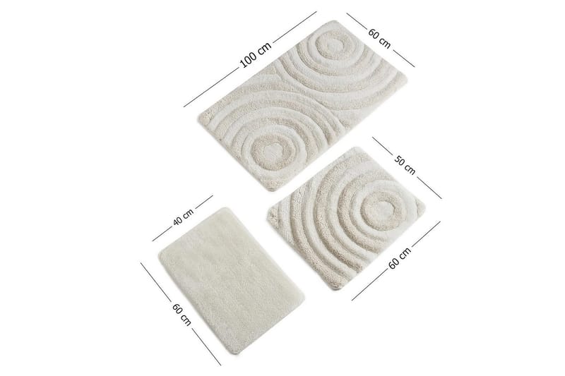 Chilai Home by Alessia Badmatta Set om 3 - Multi - Textil & mattor - Mattor - Badrumsmatta
