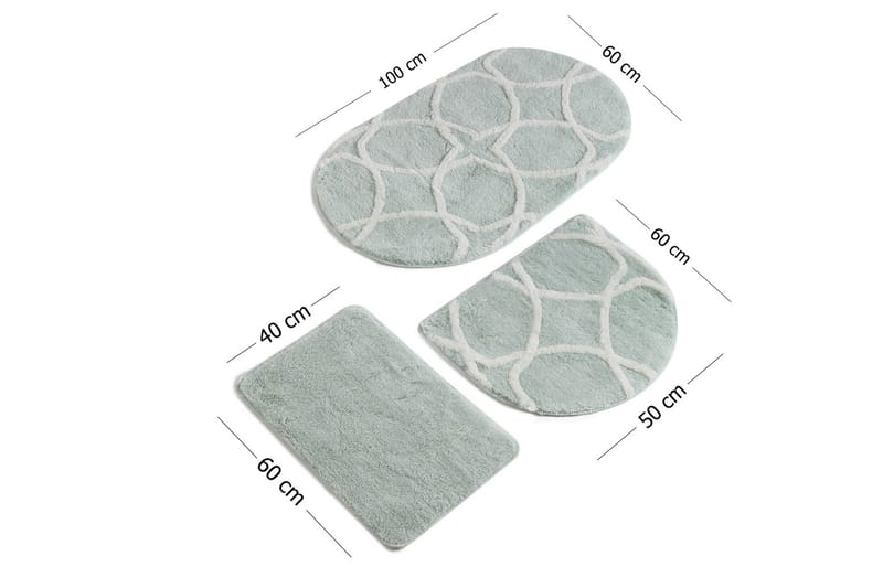 Chilai Home by Alessia Badmatta Set om 3 - Multi - Textil & mattor - Mattor - Badrumsmatta