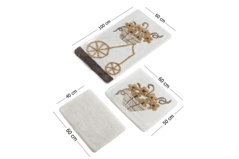 Chilai Home by Alessia Badmatta Set om 3 - Multi - Textil & mattor - Mattor - Badrumsmatta