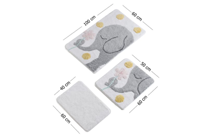 Chilai Home by Alessia Badmatta Set om 3 - Multi - Textil & mattor - Mattor - Badrumsmatta