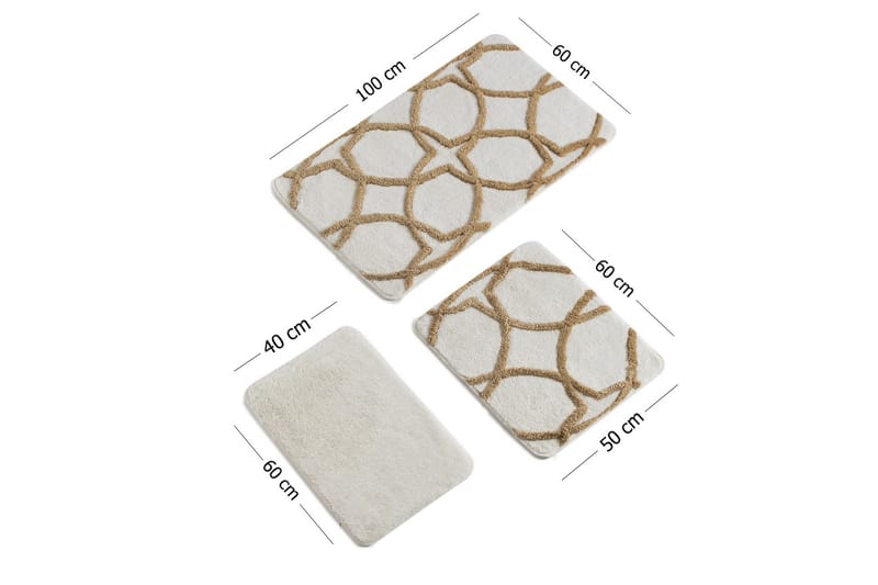 Chilai Home by Alessia Badmatta Set om 3 - Multi - Textil & mattor - Mattor - Badrumsmatta