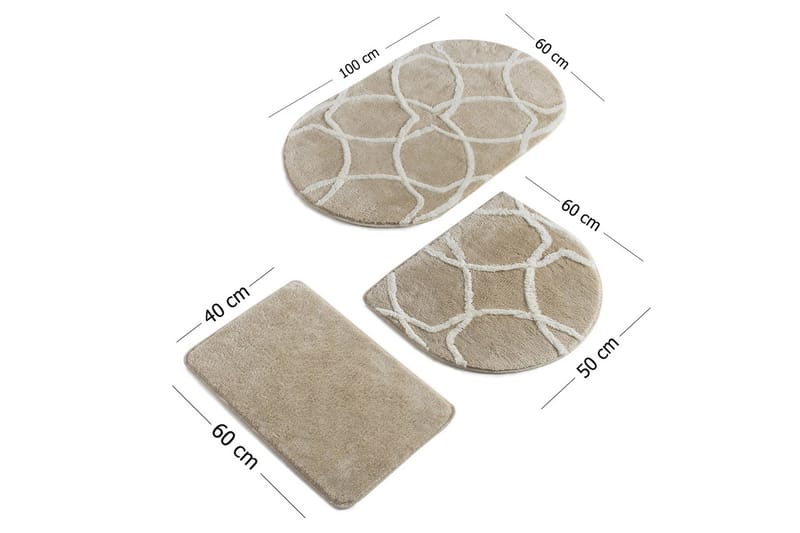 Chilai Home by Alessia Badmatta Set om 3 - Multi - Textil & mattor - Mattor - Badrumsmatta