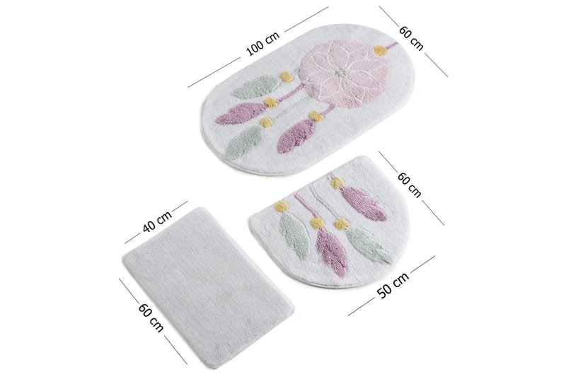 Chilai Home by Alessia Badmatta Set om 3 - Multi - Textil & mattor - Mattor - Badrumsmatta