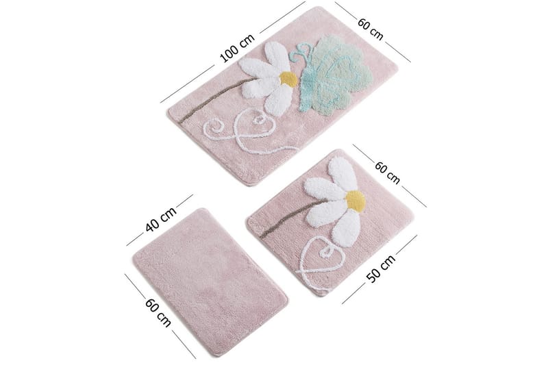 Chilai Home by Alessia Badmatta Set om 3 - Multi - Textil & mattor - Mattor - Badrumsmatta
