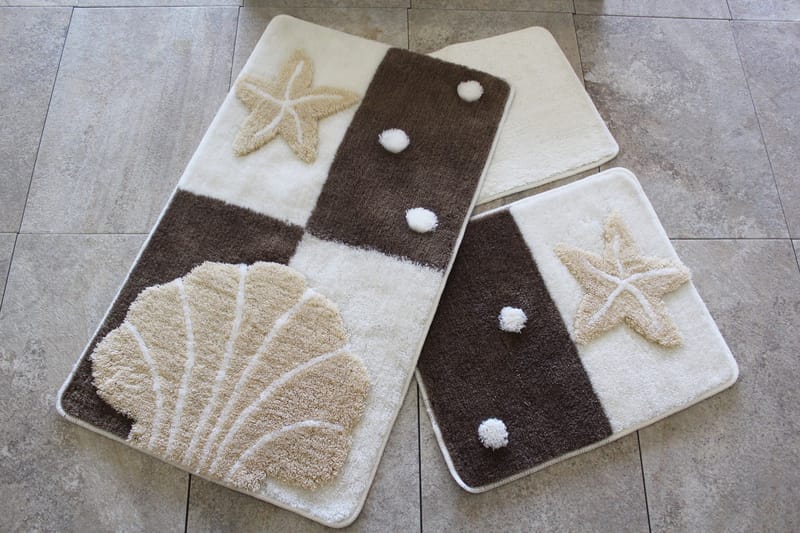 Chilai Home by Alessia Badmatta Set om 3 - Multi - Textil & mattor - Mattor - Badrumsmatta