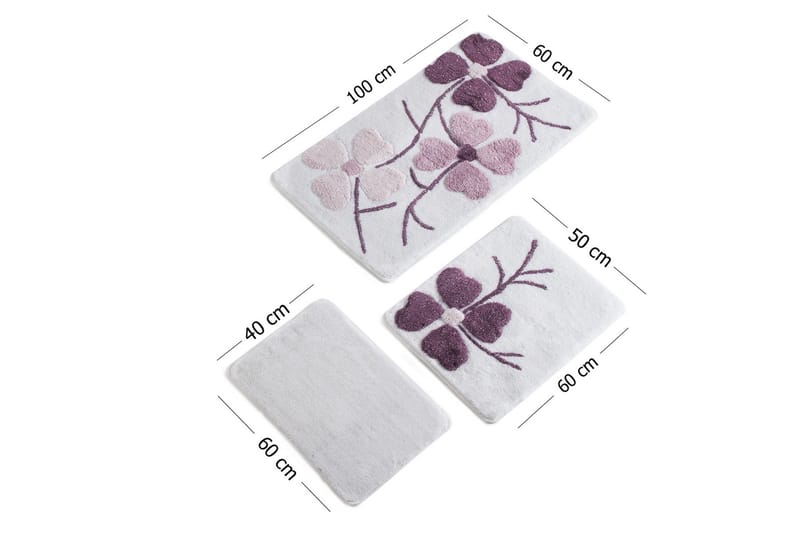 Chilai Home by Alessia Badmatta Set om 3 - Multi - Textil & mattor - Mattor - Badrumsmatta