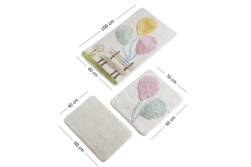 Chilai Home by Alessia Badmatta Set om 3 - Multi - Textil & mattor - Mattor - Badrumsmatta