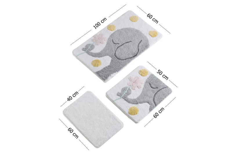 Chilai Home by Alessia Badmatta Set om 3 - Multi - Textil & mattor - Mattor - Badrumsmatta