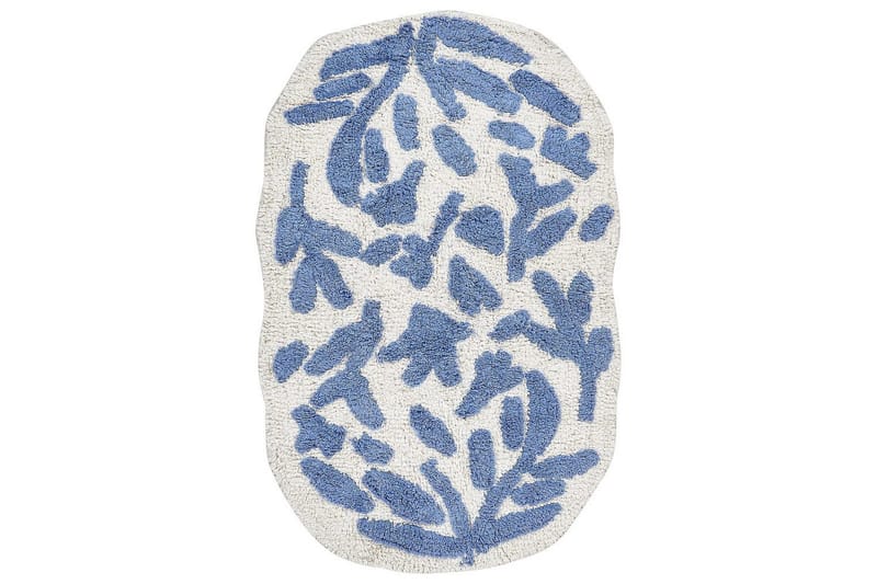 Badrumsmatta Derik, Blå, Vit