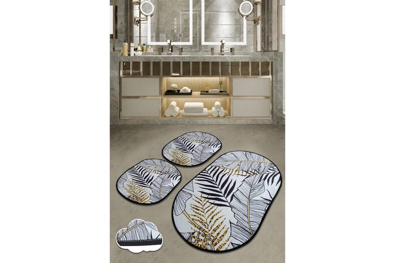 Erbaccia Badrumsmatta 60x100 cm Rund, Flerfärgad