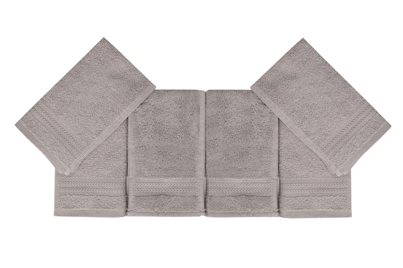 Hobby Handduk 30x50 cm 6-pack - Ljusgrå - Badrumsmatta