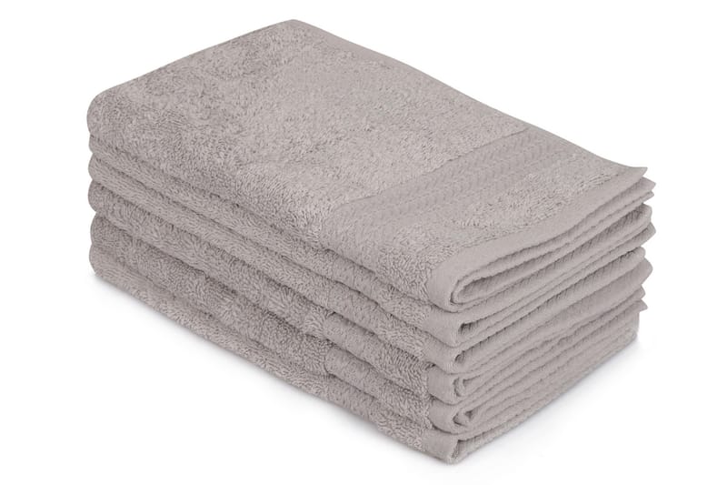 Hobby Handduk 30x50 cm 6-pack - Ljusgrå - Textil & mattor - Mattor - Badrumsmatta