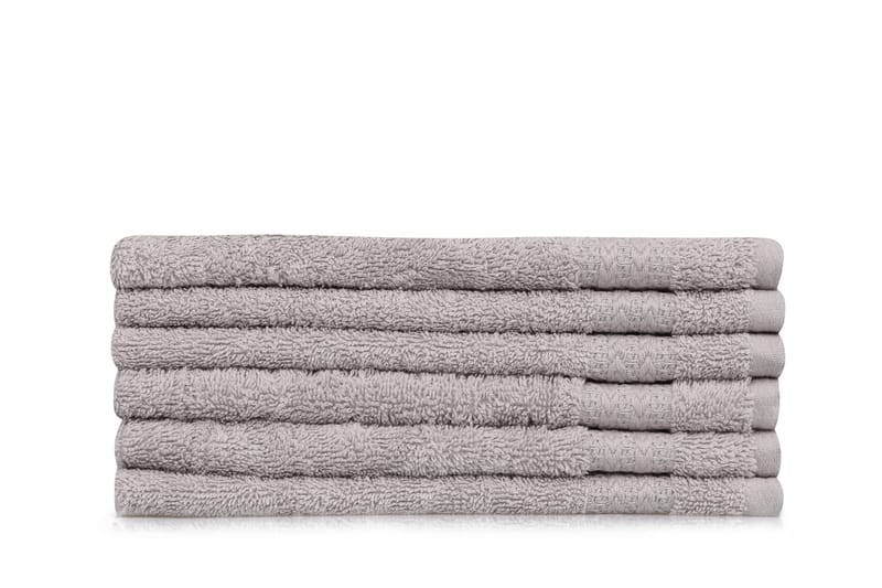Hobby Handduk 30x50 cm 6-pack - Ljusgrå - Textil & mattor - Mattor - Badrumsmatta