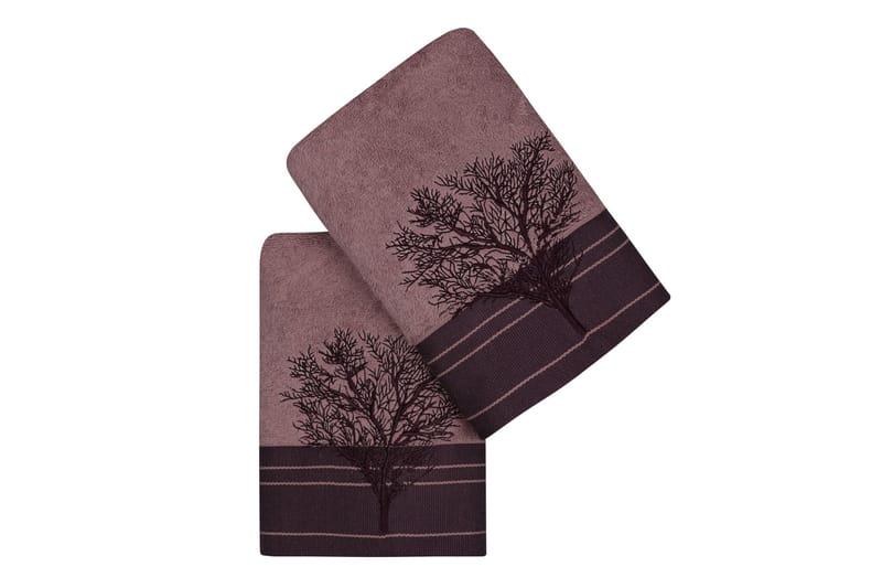 Hobby Handduk 50x90 cm 2-pack - Vinröd/Brun - Textil & mattor - Mattor - Badrumsmatta