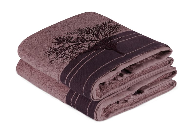 Hobby Handduk 50x90 cm 2-pack - Vinröd/Brun - Textil & mattor - Mattor - Badrumsmatta