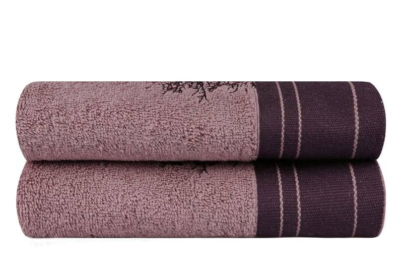 Hobby Handduk 50x90 cm 2-pack - Vinröd/Brun - Textil & mattor - Badrumstextilier - Handduk