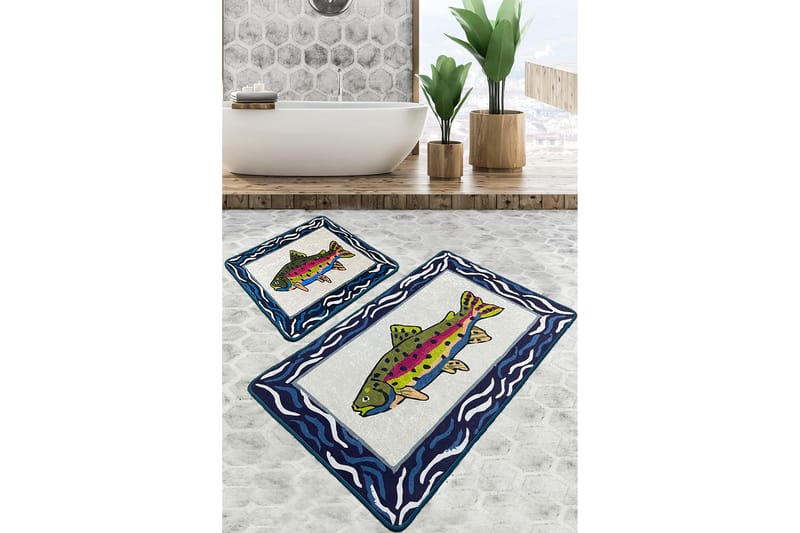 Navi Badrumsmatta 60x100 cm Rektangulär - Flerfärgad - Textil & mattor - Mattor - Badrumsmatta