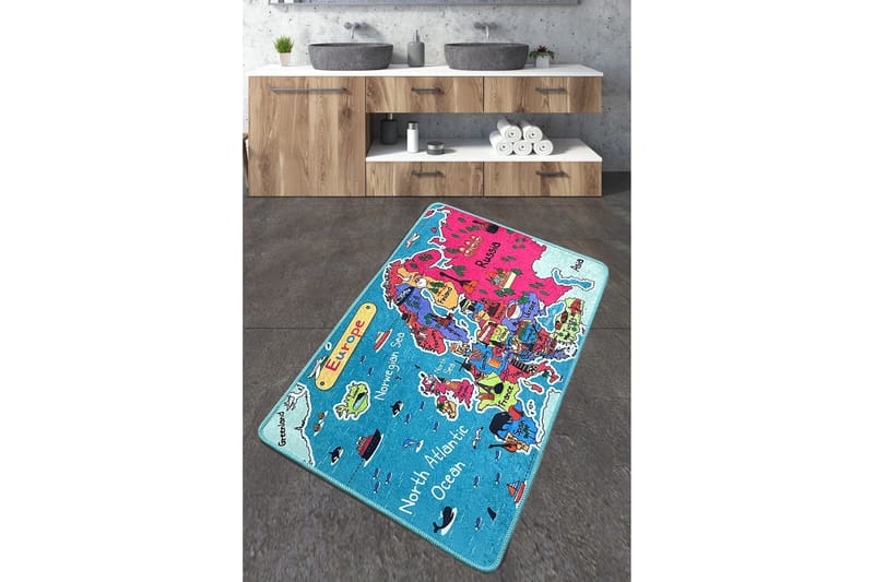 Navjoot Badrumsmatta 70x120 cm Rektangulär, Flerfärgad