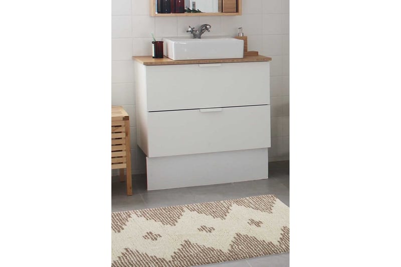 Neetu Badrumsmatta 70x110 cm Rektangulär, Brun