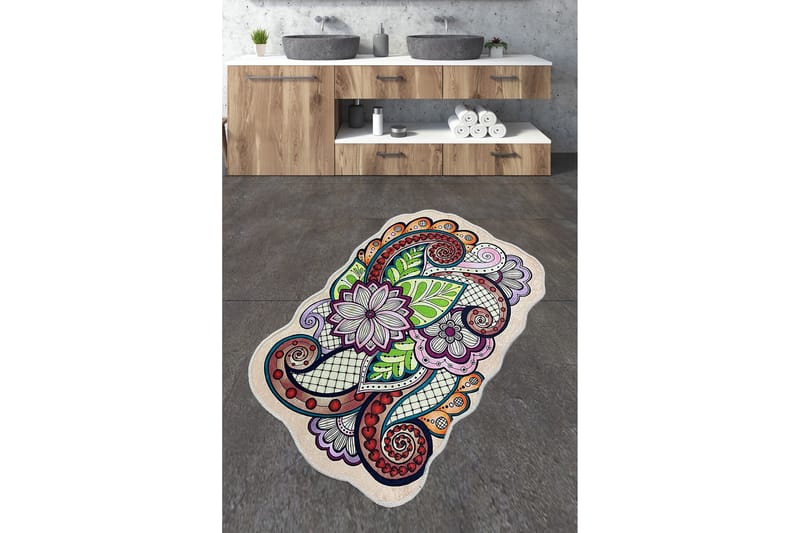 Nibo Badrumsmatta 70x120 cm Rektangulär - Flerfärgad - Textil & mattor - Mattor - Badrumsmatta
