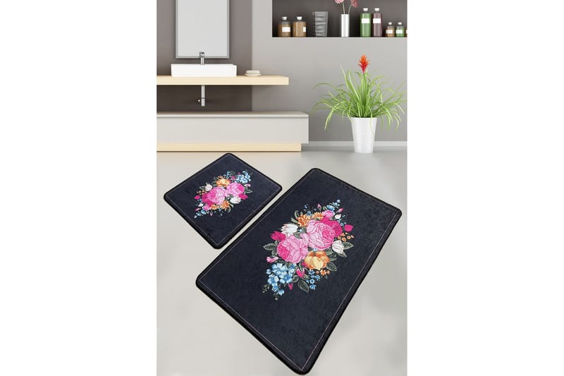 Nichatar Badrumsmatta 60x100 cm Rektangulär - Flerfärgad - Textil & mattor - Mattor - Badrumsmatta
